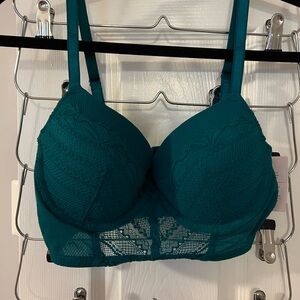 Auden Teal Lace Underwire Bra